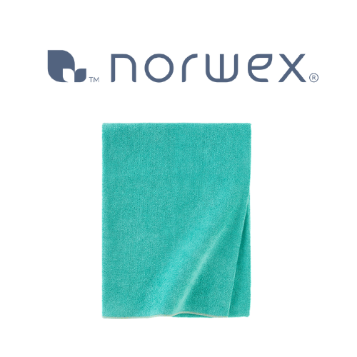 Norwex Bath Towel Eggshell Blue/ Tuala Mandi Mikrofiber Norwex, Corak Garisan Laut